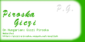 piroska giczi business card